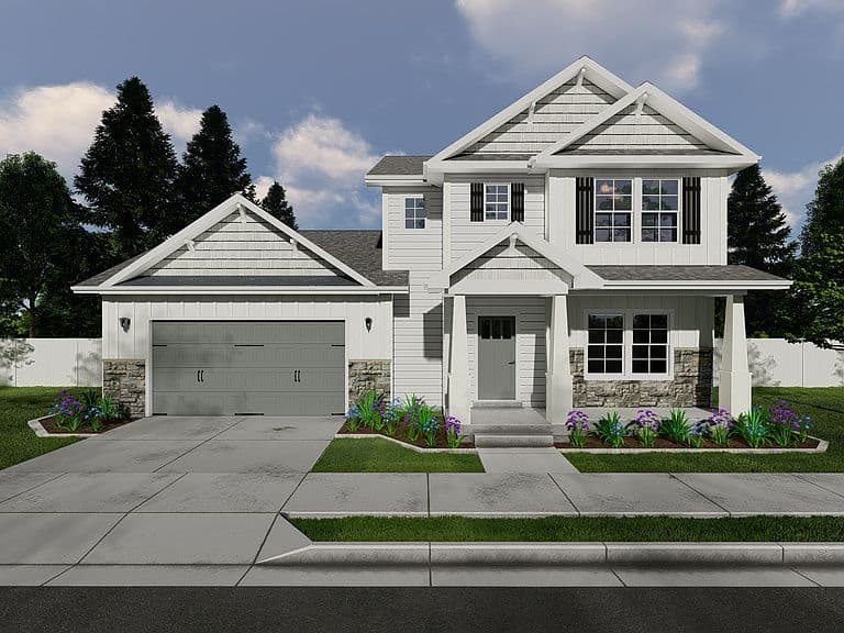 Foxhill (Unfinished Basement) Plan, Peak View Estates | OLO Builders photo 2